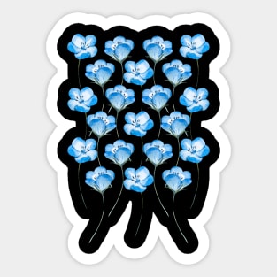 Blue Floral Pattern Sticker